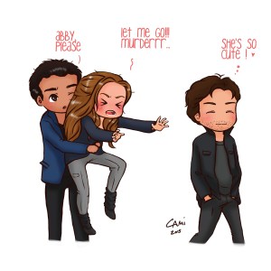 The 100's Abby Griffin. "I mean. . .that didn't improve. I'm still very silly." 